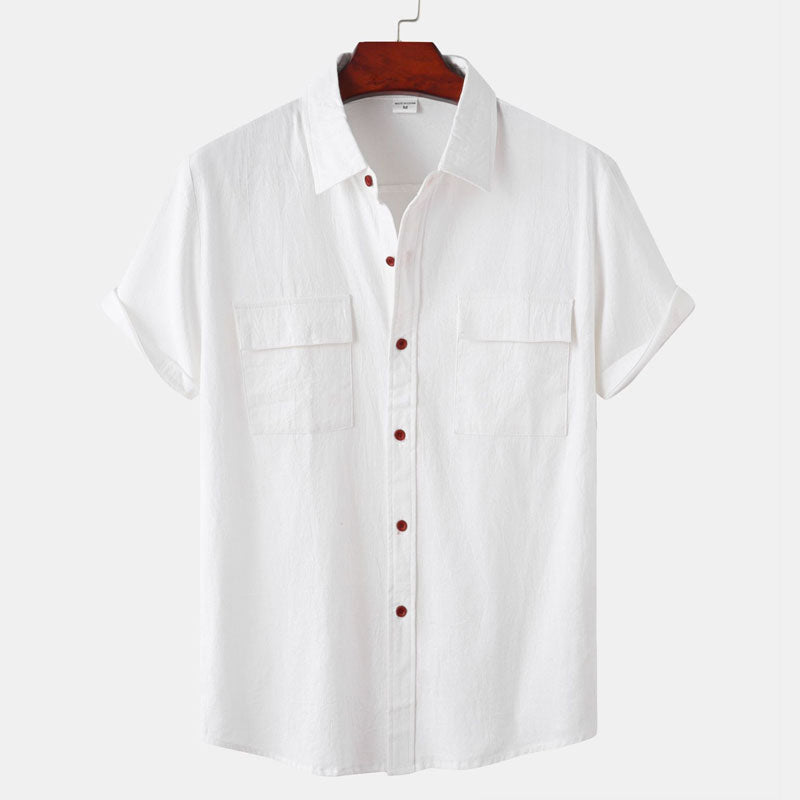 Men's Linen Short Sleeve Shirt