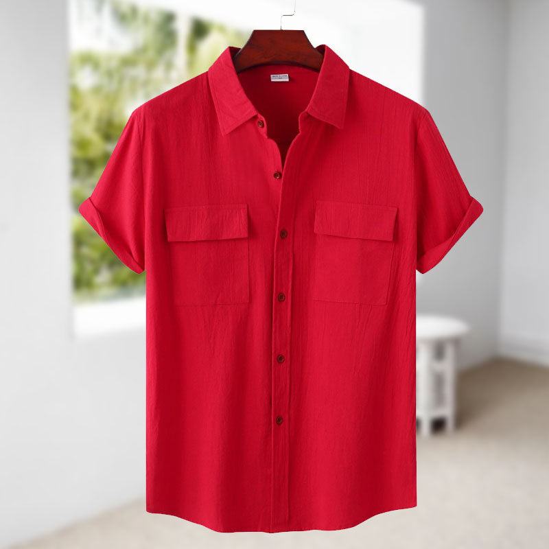 Men's Linen Short Sleeve Shirt