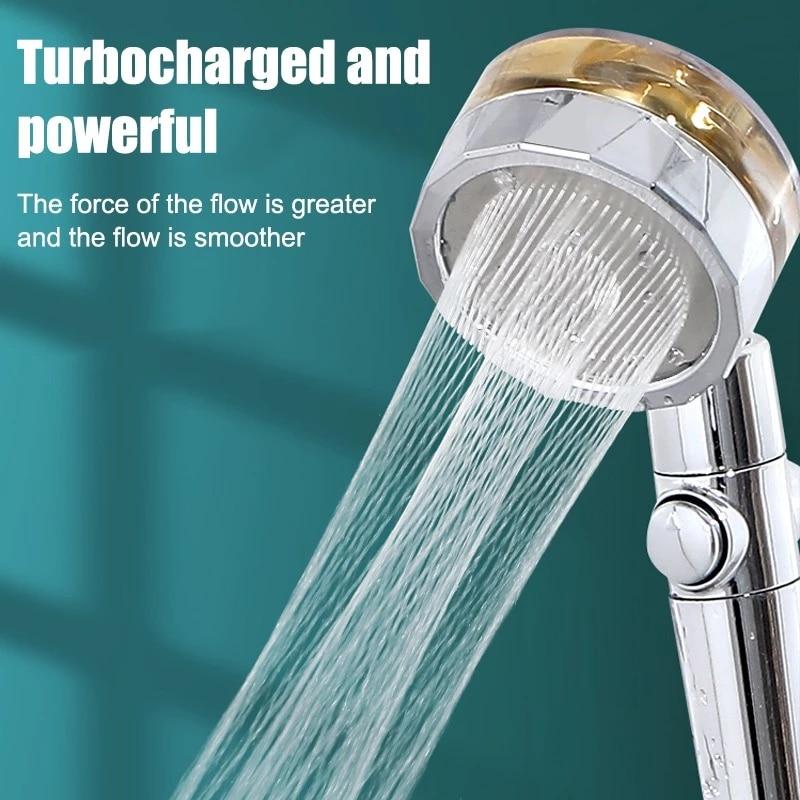 Water-saving 360 ° rotatable high pressure shower