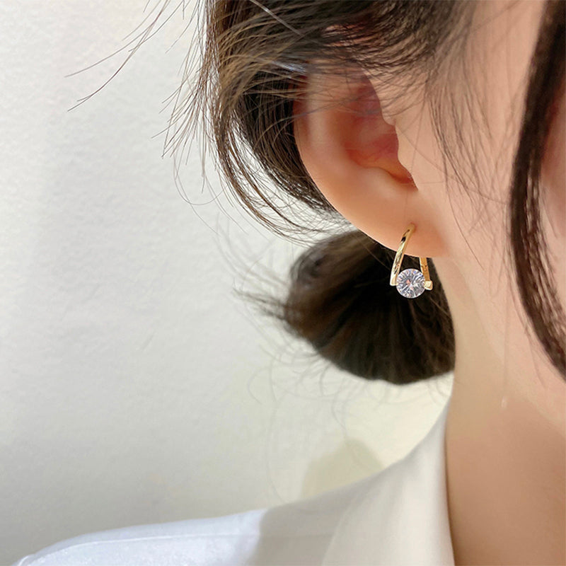 Diamond Round Stud Earrings