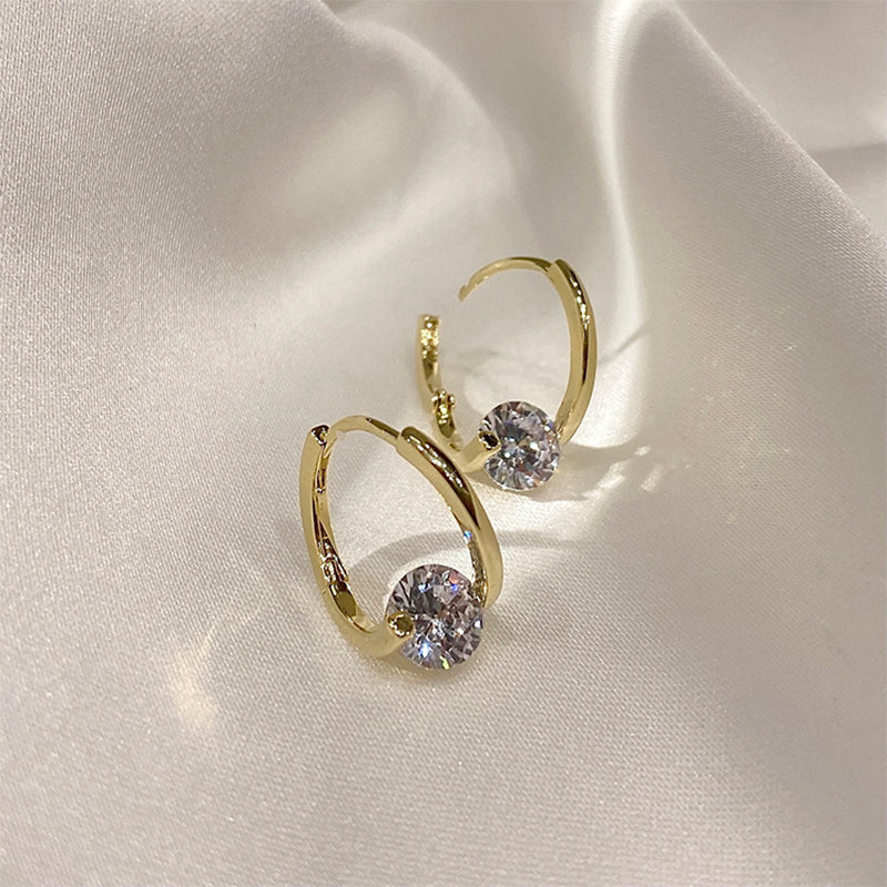 Diamond Round Stud Earrings