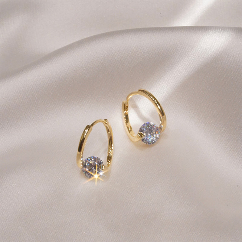 Diamond Round Stud Earrings