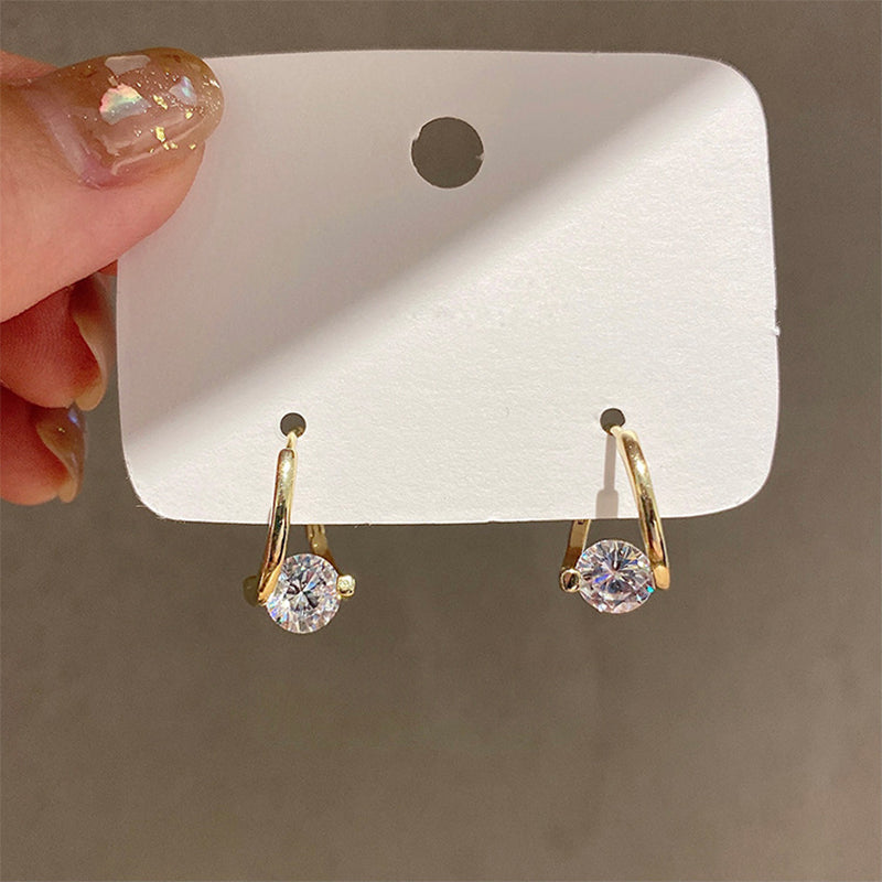 Diamond Round Stud Earrings