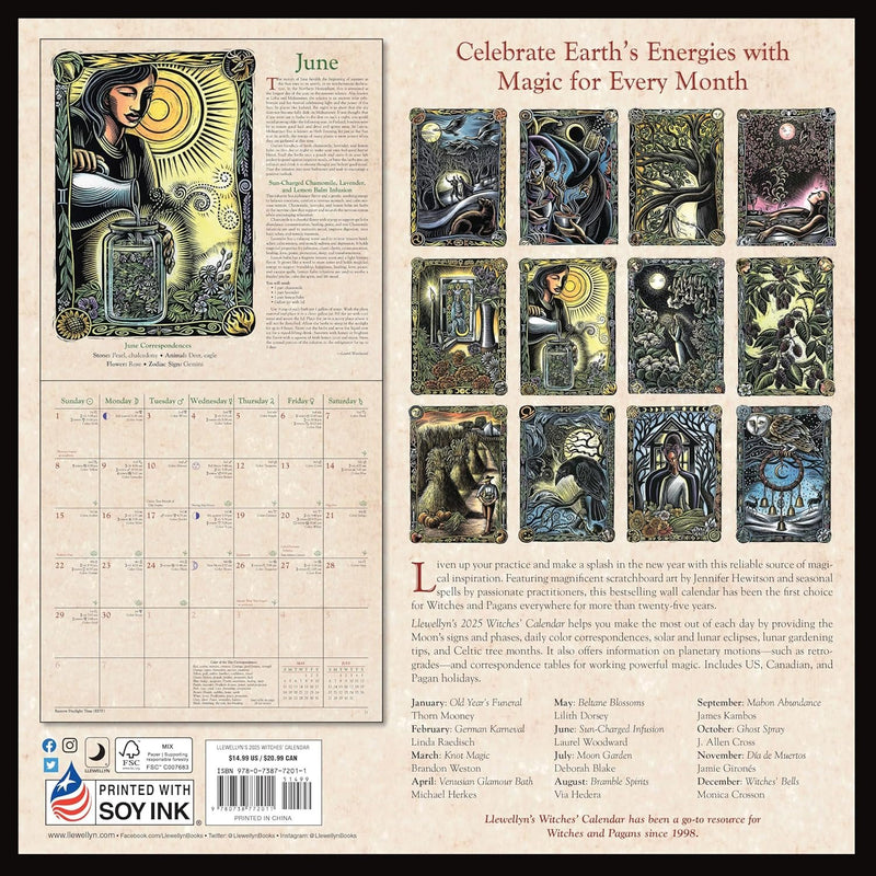 2025 Witches Calendar | Single or Bundle Options Available