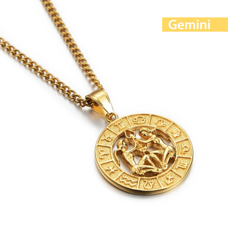 Constellation Round Coin Necklace