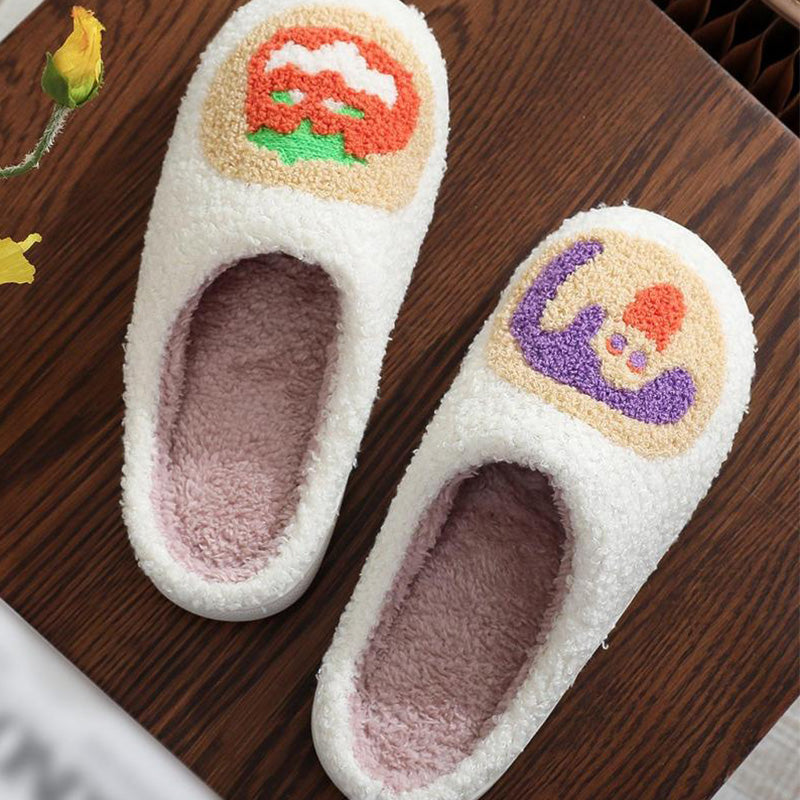 Halloween Cartoon Pattern Plush Slippers