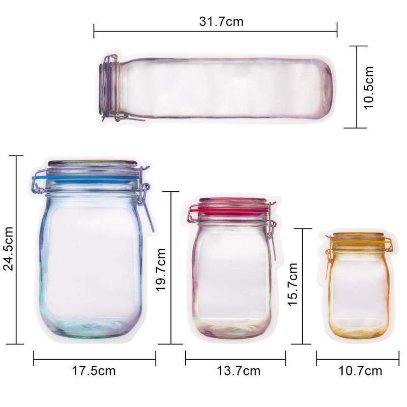 Jar Zipper Bags