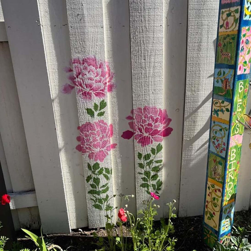 🔥DIY Decoration🌻 - Garden Fence Large Flower Drawing Stencils