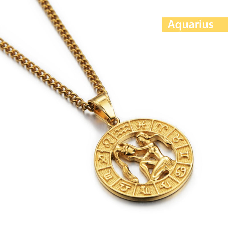 Constellation Round Coin Necklace