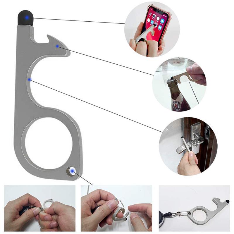 No Touch Door Opener Tools With Keychain Pendant