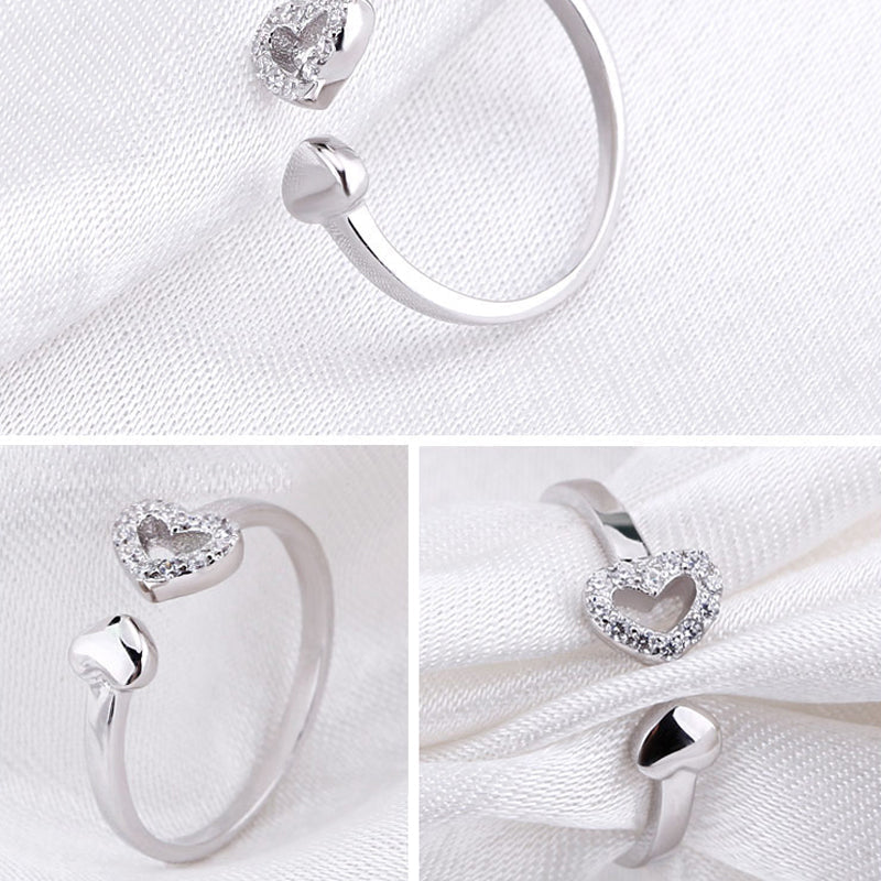 Double Heart Cutout Ring