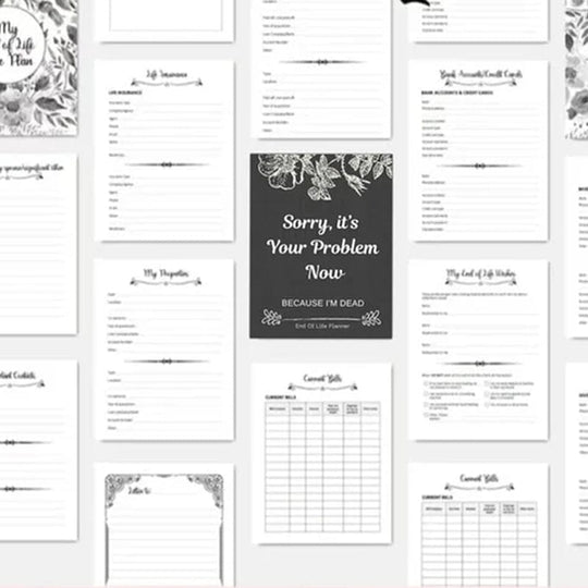 🎃 Halloween Gift: Fuck I'm Dead, End Of Life Planner