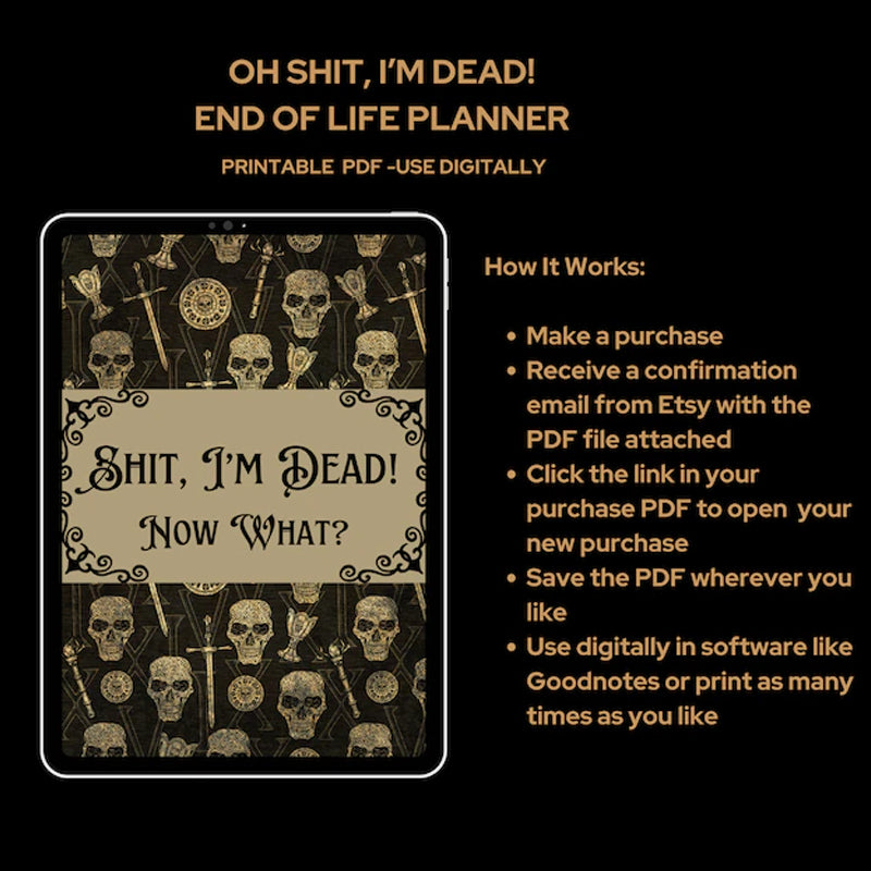 🎃 HalloweenGift: Sh*t, I’m Dead! End of Life Planner - The Ultimate Spooky Gift! 💀👻