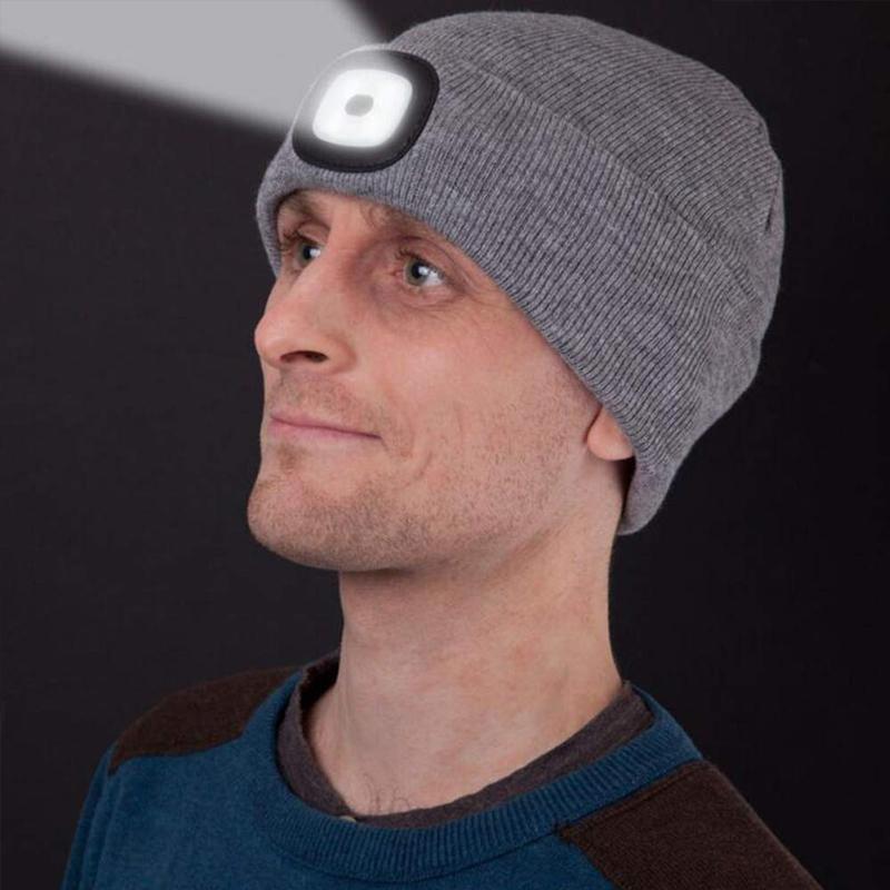 LED Knitted Winter Beanie Hat