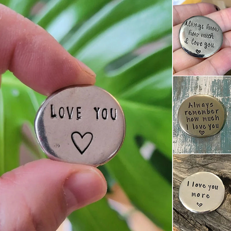 Heartfelt Pewter Pocket Tokens