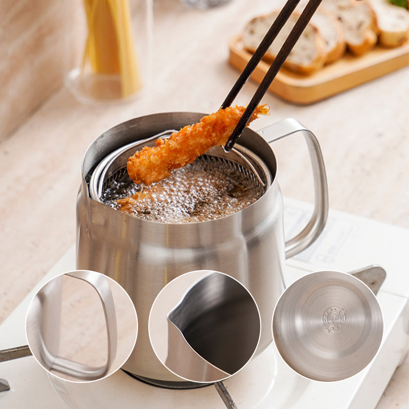 2-in-1 304 Stainless Steel Multifunctional Oil Strainer Pot