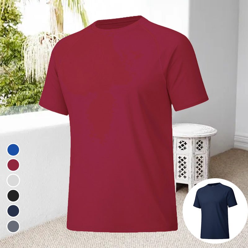 Men's Round Neck Quick Dry Casual Short Sleeve